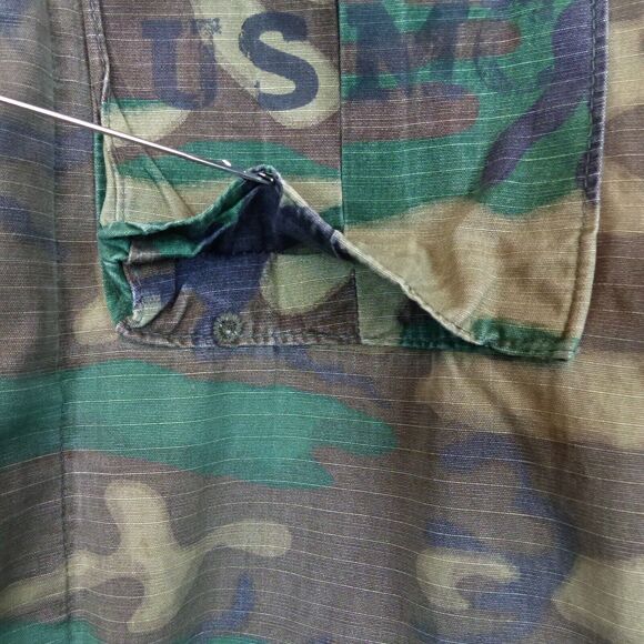 VTG Military USMC Shirt M RDF ERDL Camo 70s Jungle Coat Hot Weather Ripstop - Picture 6 of 15